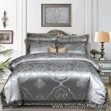 Shiny jacquard lace bedding sets